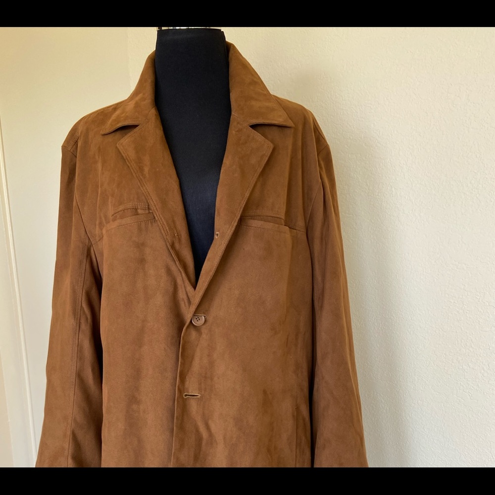 Men’s overcoat faux suede